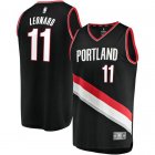 Camiseta Meyers Leonard 11 Portland Trail Blazers Icon Edition Negro Hombre
